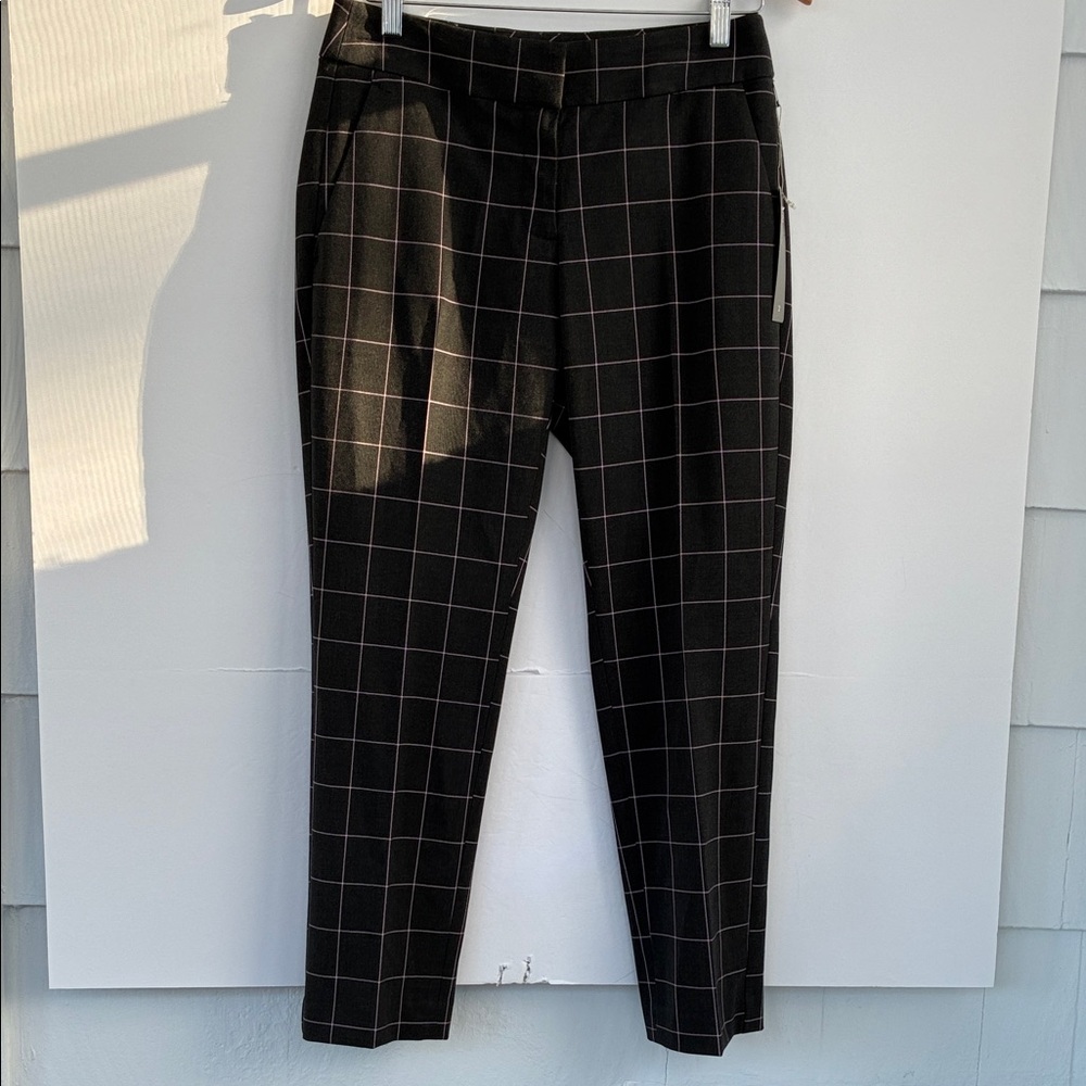 Loft Julie Slim Through The Leg Career Pant Grey and Purple Stripe Size 2